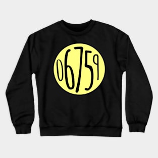 yellow circle zip code Crewneck Sweatshirt